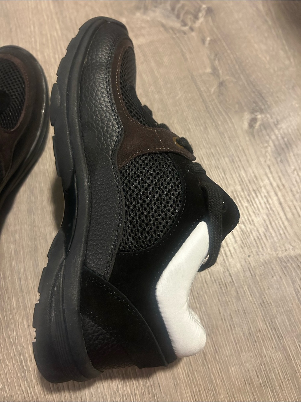 CHANEL Black, White & Brown Logo Sneakers - Picture 3 of 12